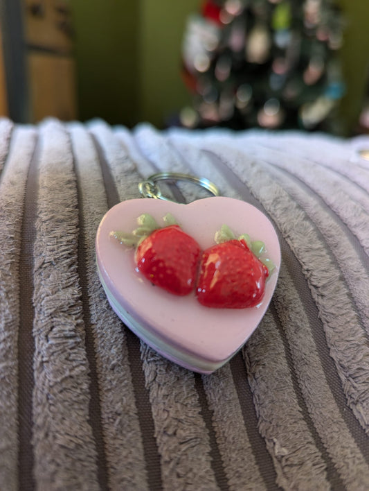 Strawberries keychain